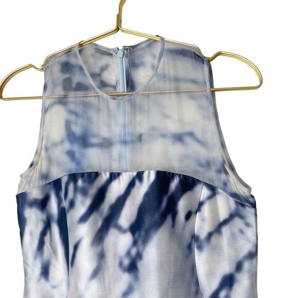 ADEAM Silk Tie-Dye Print Knee-Length Tent Dress Sz 2 - Picture 6 of 9